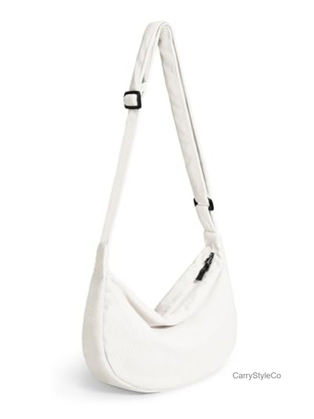 Crescent Crossbody Bag Adjustable Strap Water Resistant Polyester